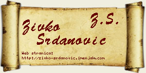 Živko Srdanović vizit kartica